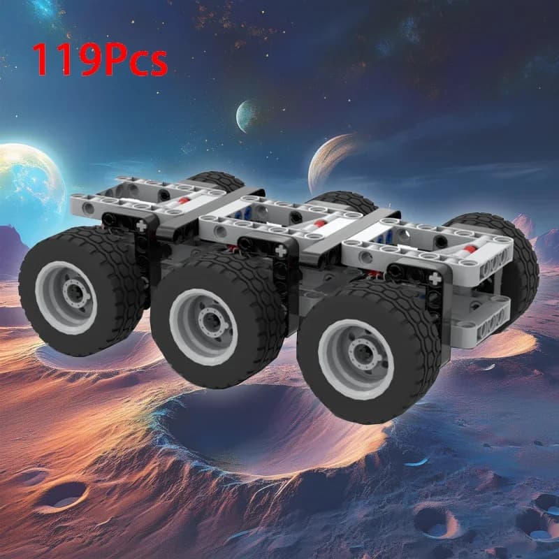 NEW Suspension Trailer Axle 1:21 Scale fit for Tow Truck Chassys Building Blocks DIY Technical Assembly Bricks Children Toy Gift