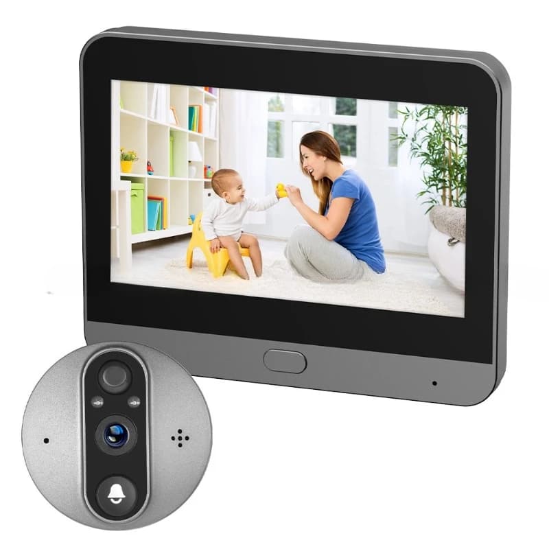 Doodle Smart 3MP Video Doorbell Camera WiFi Electronic Cat Eye Support with Screen