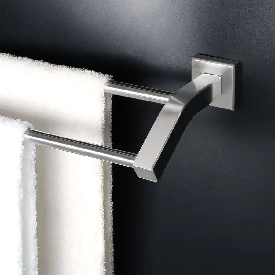 Portasciugamani Doppio da Bagno, Porta Asciugamani a Parete in Acciaio Inox SUS304 Resistente, Appendi Asciugamani