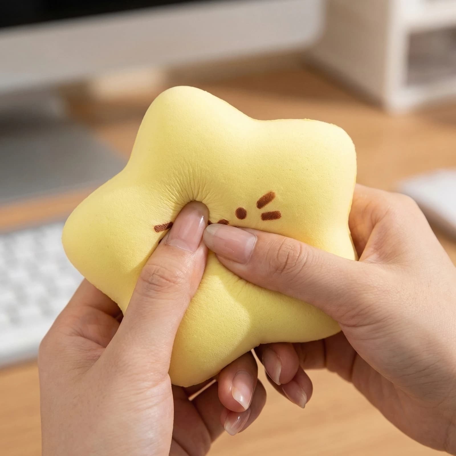 Giocattoli antistress Lucky Star Puffy Squishy a lenta risalita, giocattoli da spremere Taba Squishy per bambini e adulti, regalo per feste di compleanno
