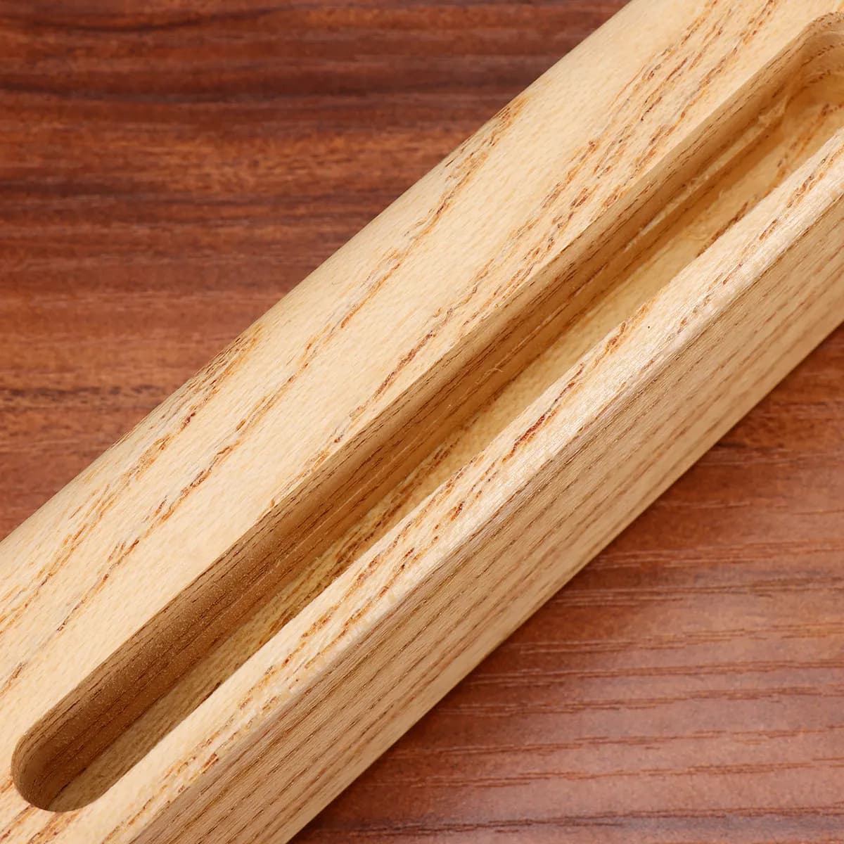 Blocco Ritmico con Martello, Design in Legno Massiccio Monoblocco, Bordi Lisci, Sicuro per le Mani, Ideale per l'Insegnamento e la Pratica