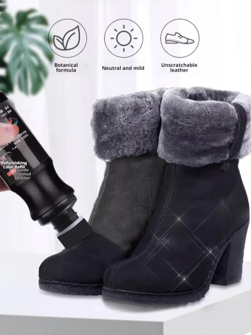Olio per ristrutturazione di scarpe in pelle scamosciata premium, liquido per la pulizia, balsamo impermeabile non tossico, restauratore, rinfrescante per calzature