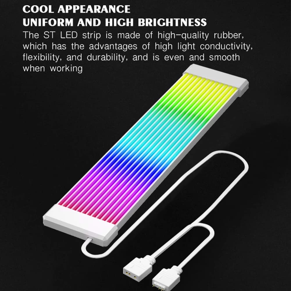 ARGB 5V 3 pin 8 pin 24 pin PSU RGB Flexible Cable Extensions LED Strip Light DIY Kit for Computer Power Supply