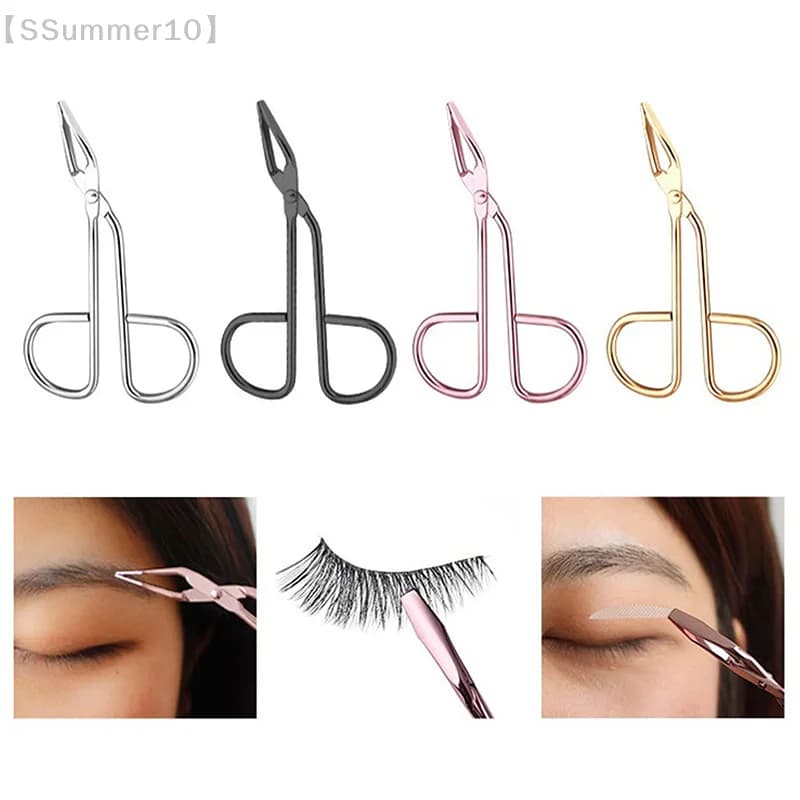 【SSummer10】Pinzette per sopracciglia in acciaio inossidabile - Pinzette a forbice inclinate per trucco occhi【SS】