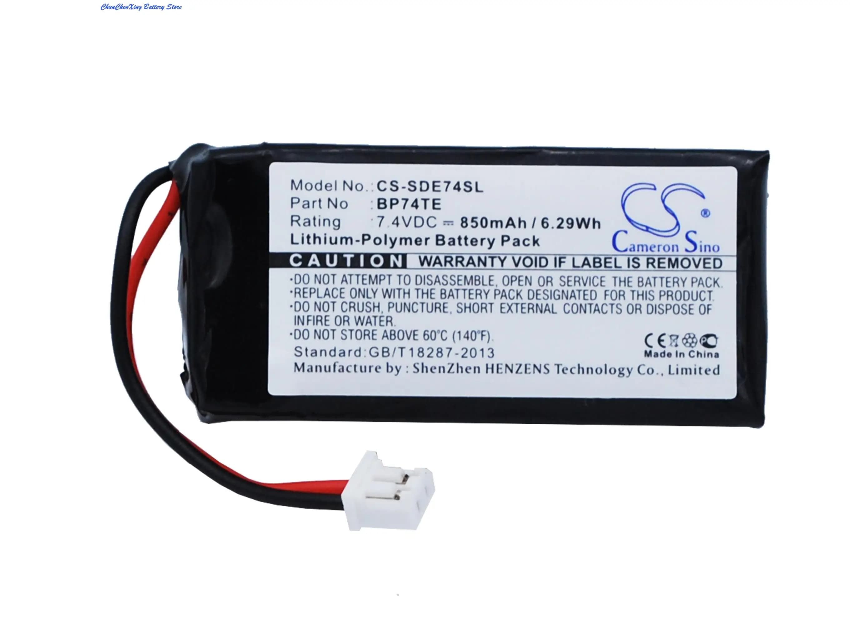 Batteria Cameron Sino 850mAh BP74TE per Dogtra DA212, trasmettitore Edge RT, trasmettitore EDGE, EDGE TX