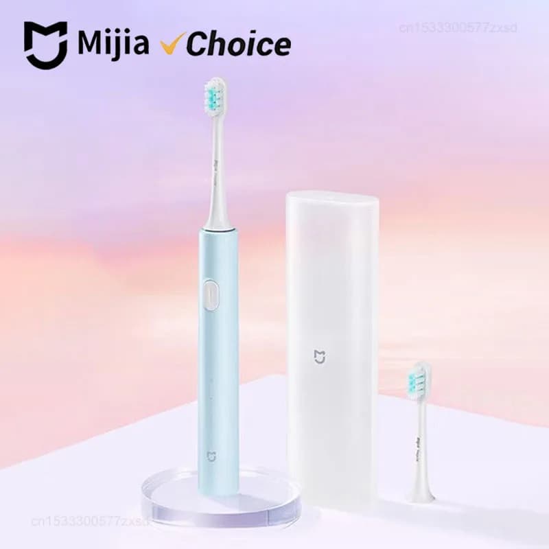 MIJIA T200/T200C IPX7 Sonic Electric Toothbrush Waterproof 2 modes USB‐C Replacement heads Long-term battery Ultrasound vibrator