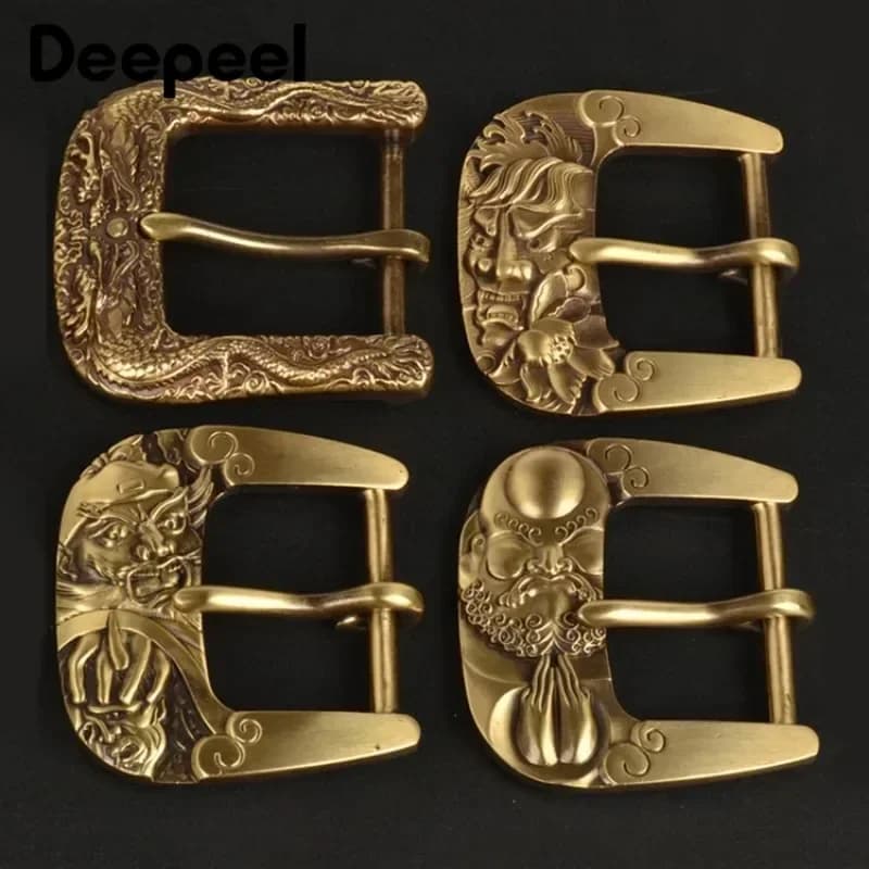 Deepeel 40mm Pure Copper Belt Buckles Head Solid brass ardillon buckle for 38-39mm belts Accessories for manmade metal jeans