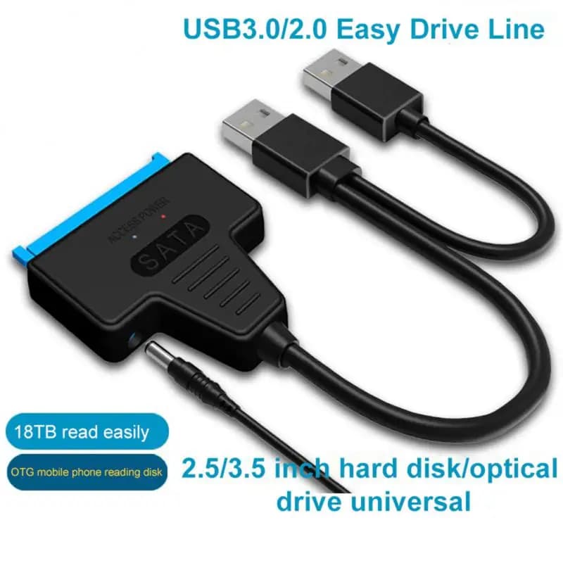 Nuovo cavo USB SATA 3 Adattatore Sata a USB 3.0 Fino a 6 Gbps Supporto disco rigido HDD SSD esterno da 2,5 pollici 22 pin Sata III A25 2.0