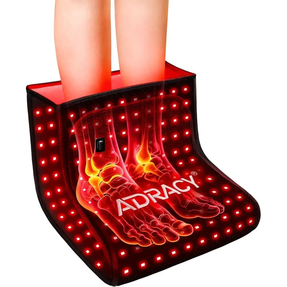 Dispositivo di Terapia a Luce Infrarossa a Doppia Lunghezza d'Onda con 160 LED per Alleviare il Dolore a Caviglia e Tallone e Supporto Neurologico