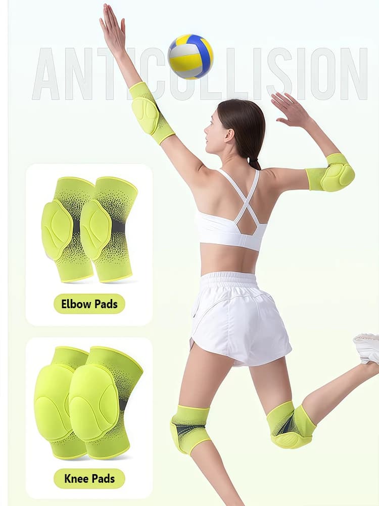 1 Paio di Supporti per Gomiti / Ginocchia, Manica Compressiva con Spugna Antiurto, Protezioni per Ginocchia per Pallavolo, Tennis, Basket