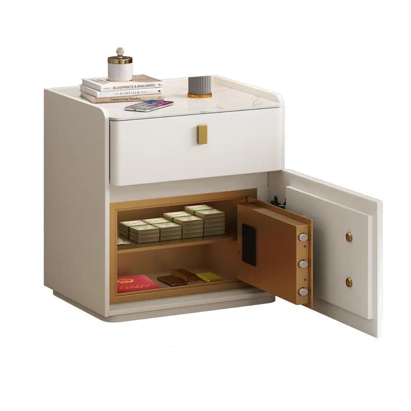 Altoparlante multifunzionale moderno decorativo Comodino con ricarica wireless intelligente Comodino per camera da letto con serratura