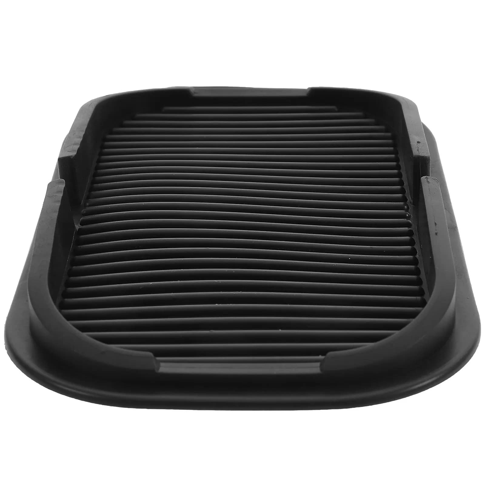 Tappetino in Silicone per Cruscotto Auto, Nero Antiscivolo, Supporto per Telefono e GPS, Organizer per Chiavi e Occhiali da Sole