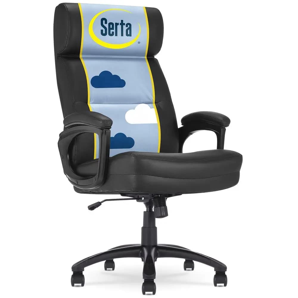 Comfort Executive Big amp Tall Office Chair, Ergonomic HighBack Computer DeskChair, Semi Plush Cushion Seat, Soft Padded Armres