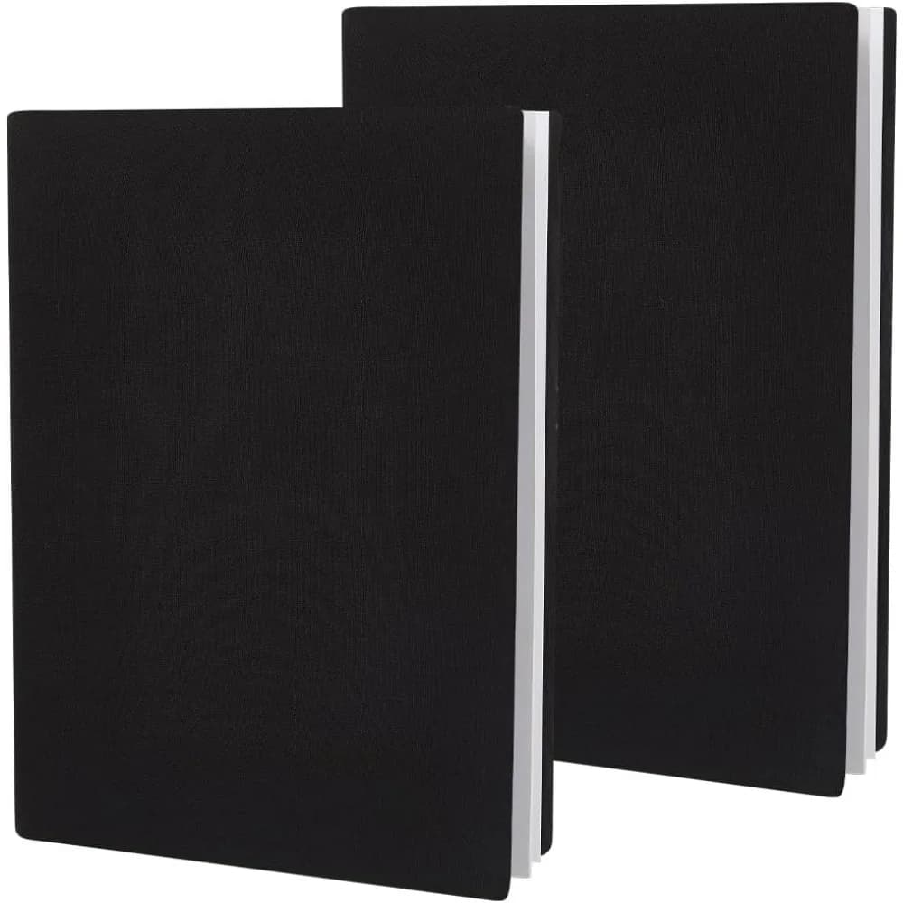 2 copertine elastiche per libri, copertina protettiva nera per libri, tessuto da 7 x 13 pollici, estensibile fino a 7 x 9 pollici, rettangolo per custodia per notebook