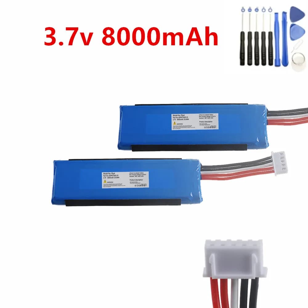 Batteria 3.7V GSP872693 01 8000mAh per Altoparlanti Bluetooth JBL Flip 4 Flip4, Batterie Ricaricabili ai Polimeri di Litio