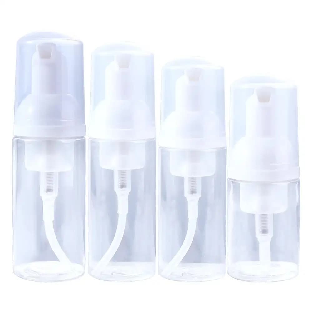 Dispenser per Shampoo e Cosmetici, Mini Flacone con Pompa per Detergente Ciglia, Bottiglia Ricaricabile Vuota per Sapone, Dispenser Schiumogeno da Viaggio