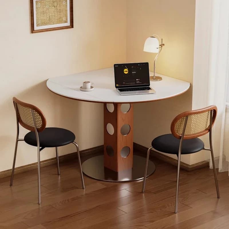 Extendable Luxury Dining Tables Unique Tall Legs Retro Glamour Dining Tables Elegant Nordic Mesas Extensibles Furniture For Home