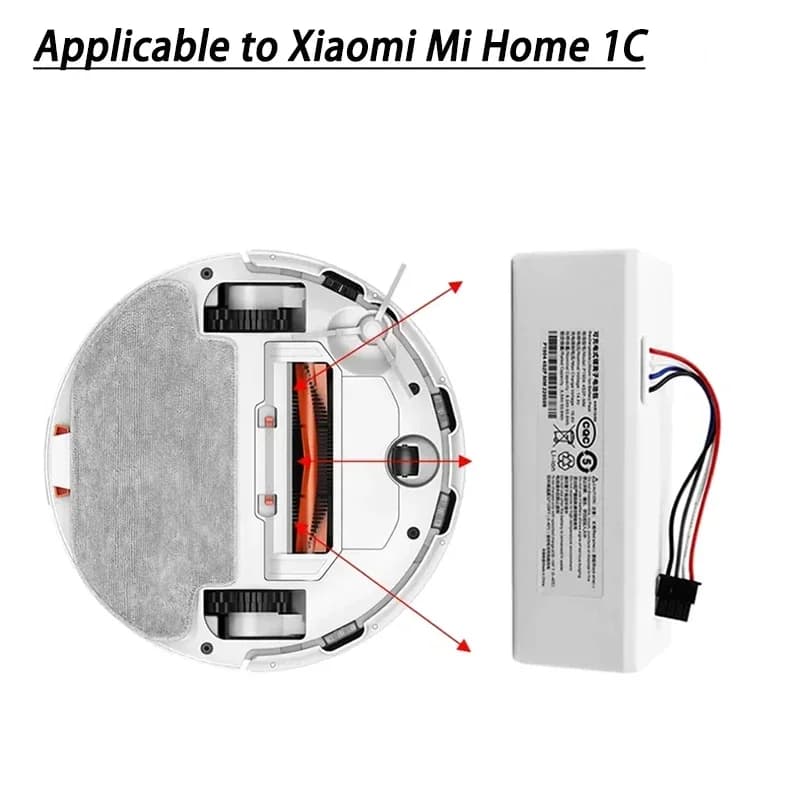 P1904-4S2P MM Aspirapolvere 1C 14.4V 5200mAH Batteria per robot spazzante per Xiaomi