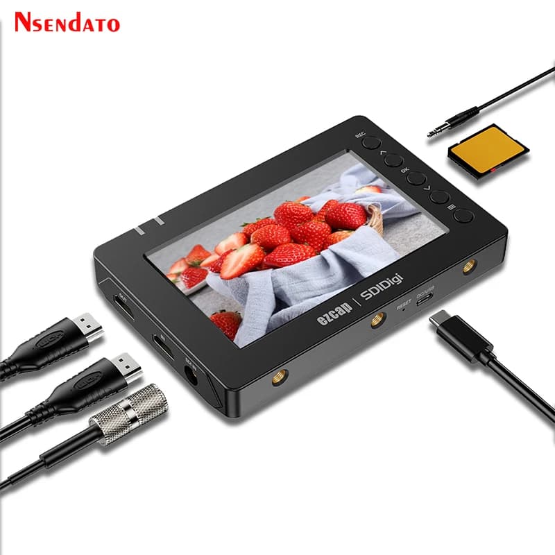 Ezcap279 Registratore Video HDMI SDI con Acquisizione su Scheda Micro SD, Box 1080P 60fps per Acquisizione Video di Giochi HDMI SDI per Trasmissioni Live e Streaming
