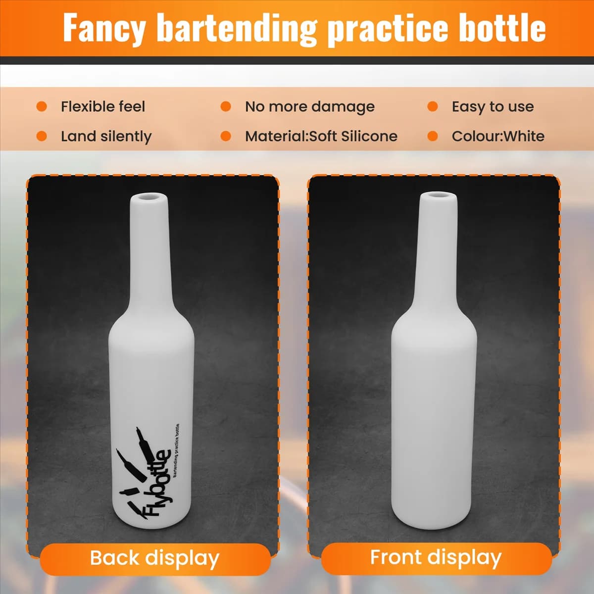 A66I2 White Flair Bartender Bartending Pratica Silicone Bar Pub Bottiglia Vino Cocktail Shaker