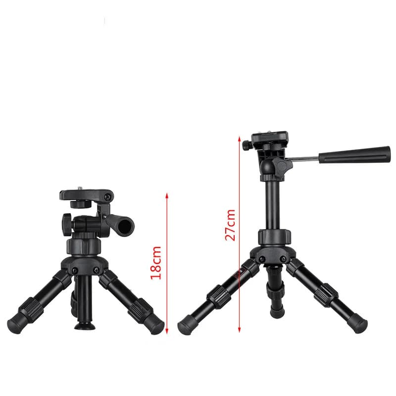 Mini Treppiede da Tavolo Portatile per Fotocamera, Treppiede da Viaggio Estensibile con Testa a 3 Vie per Fotocamere DSLR e Smartphone