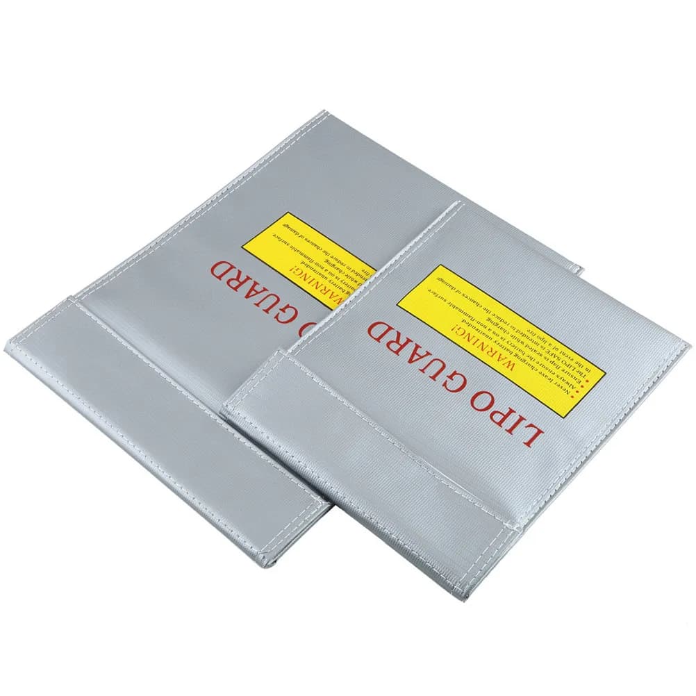 Protective Bag Fire Retardant 18x23cm for Lipo Batteries, Safe Charging Bag for RC Models, drones, Quadriques, Heat Resistant and Explosions