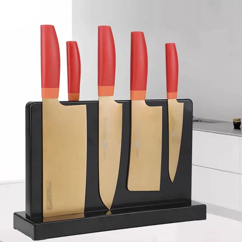Portacoltelli magnetico spesso resistente, universale, per la casa, ristorante, chef, portacoltelli da cucina, coltelli multipli, blocco coltelli