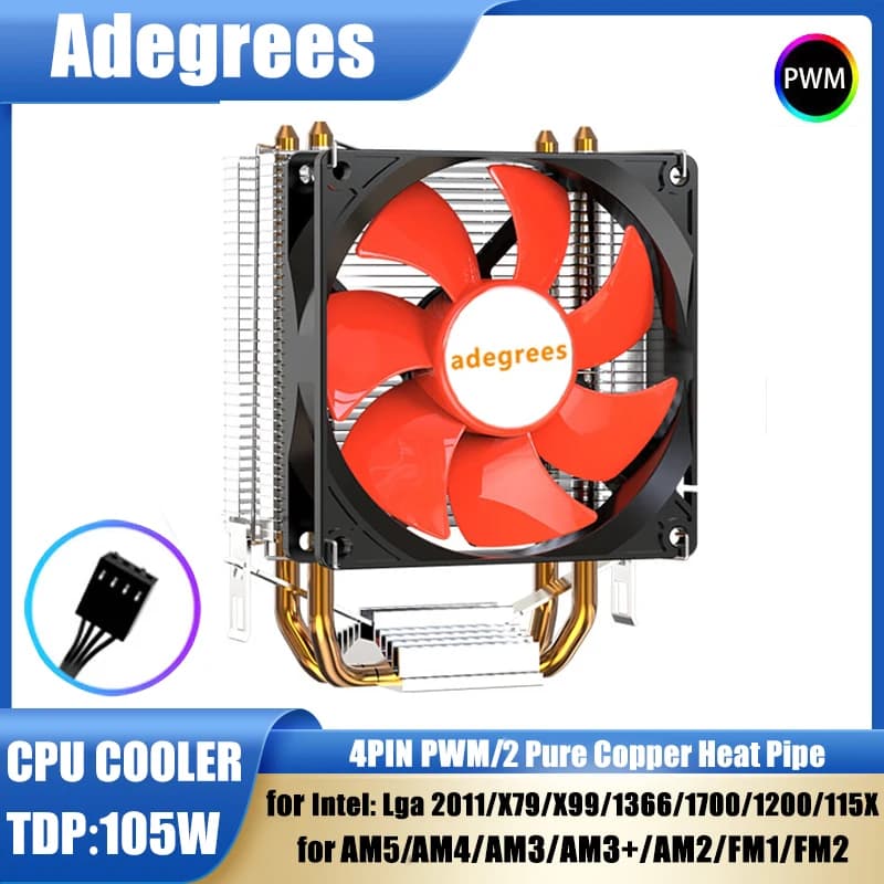 X99 CPU Air Cooler Processore silenzioso Ventola di raffreddamento da 90 mm per Intel LGA 1151 1155 1200 1700 2011 X79 AMD AM3 AM4 PC Radiatore