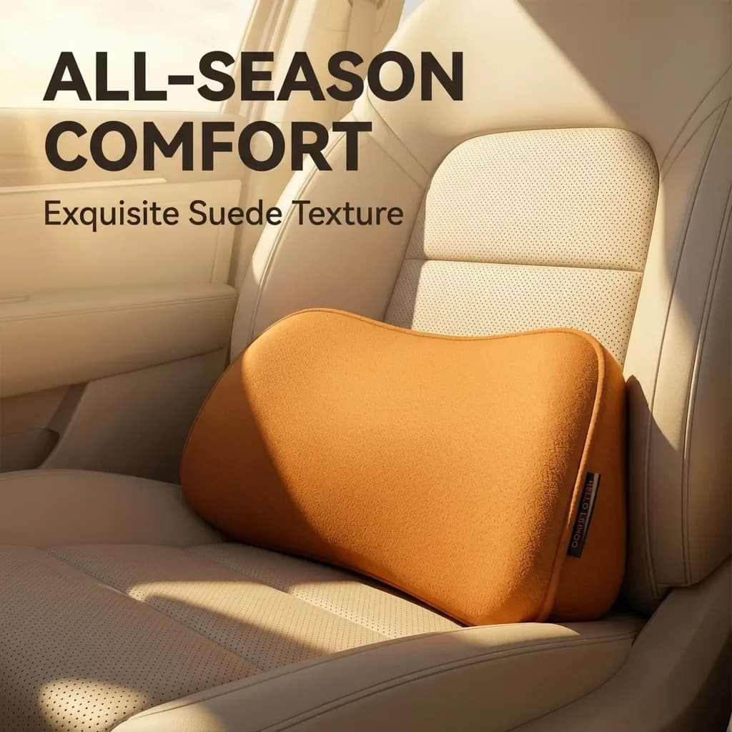 Cuscino per Sedile Auto in Memory Foam, Supporto Lombare Traspirante, Protezione per la Schiena, Cuscino di Protezione per la Vita, Accessori per Interni Auto e Ufficio