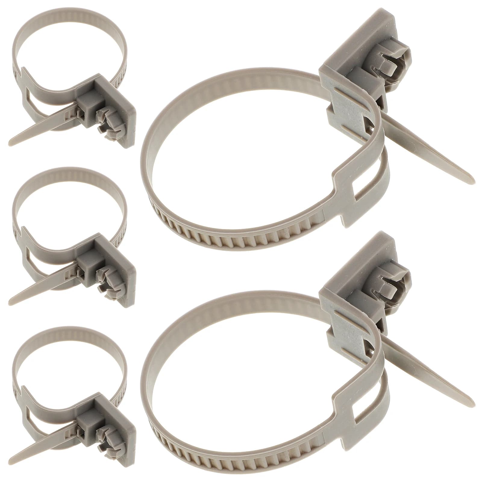Fascette per cablaggio automobilistico da 5 pezzi Fascette per cavi con cerniera Push Mount Filo di nylon Supporti per fascette a vite regolabili per carichi pesanti