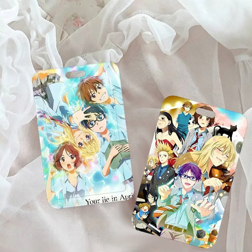 Your Lie In April NFC Contactless Sliding Card Sleeve For Student Cards, Bus Cards, ID Cards, And Work Permits