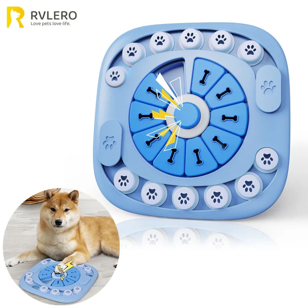 Giocattoli puzzle per cani Giocattoli interattivi per erogazione di dolcetti per cani di taglia grande, media e piccola Prodotti educativi per addestramento alimentare lento per animali domestici