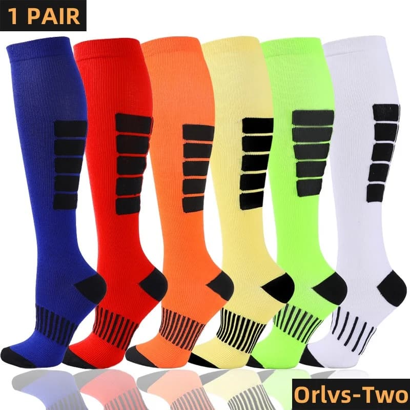Pressure socks for outdoor sports Fitness calve socks with rope for men's long jumping YS1007 muscle compression socks