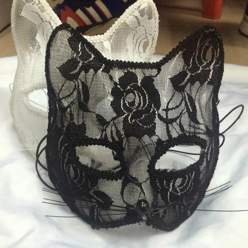 Maschera di pizzo Sexy per le donne puntelli per feste in maschera accessori per costumi Cosplay di Halloween maschera per mezza faccia animali maschera per occhi di gatto