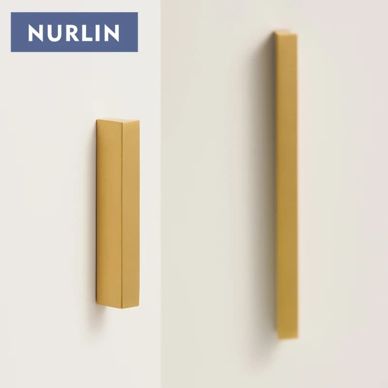 Nurlin Ottone massiccio 32-1200mm 1,25 "-472,5 pollici Maniglia per mobili da cucina Maniglia per cassetto allargata Barra moderna semi nascosta