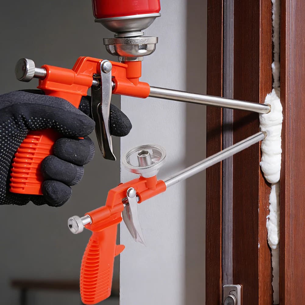 Pistola a spruzzo espandibile in schiuma Pistola per colla a getto schiumogeno Metallo Poliuretano Trigger Spruzzatore Pompa Sigillante Strumento per calafataggio per la ristrutturazione della casa