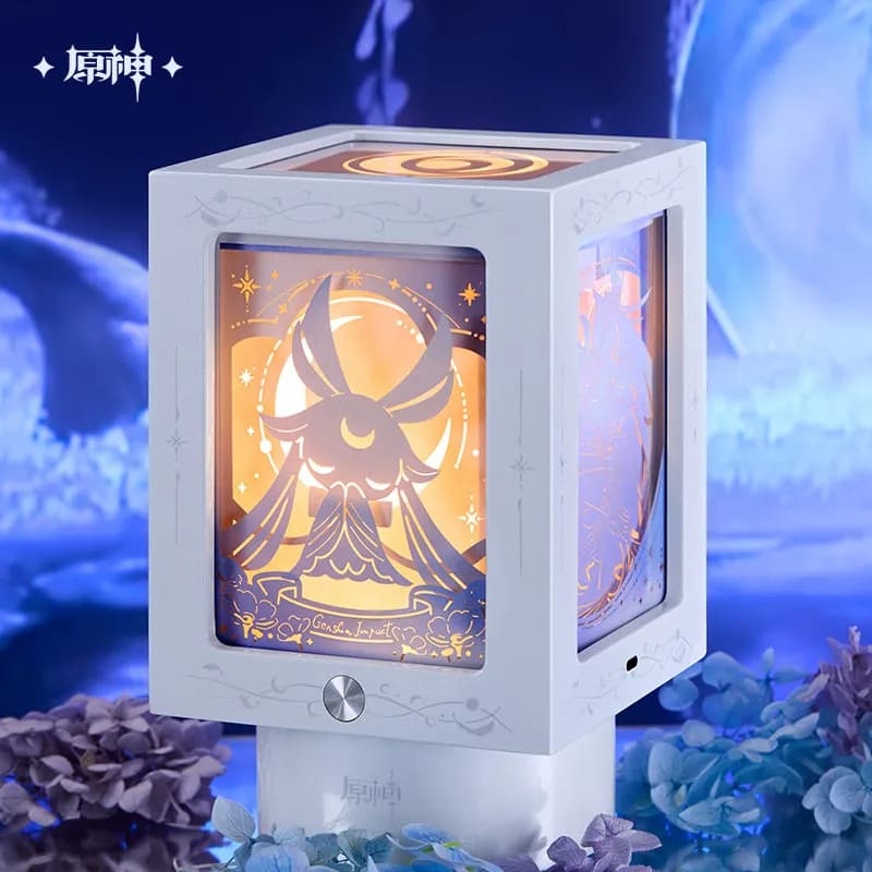 Genshin Impact Columbina Themed Four-Sided Rotating Paper-Carved Night Light Music Box Gift Box For Columbina Fans Collection