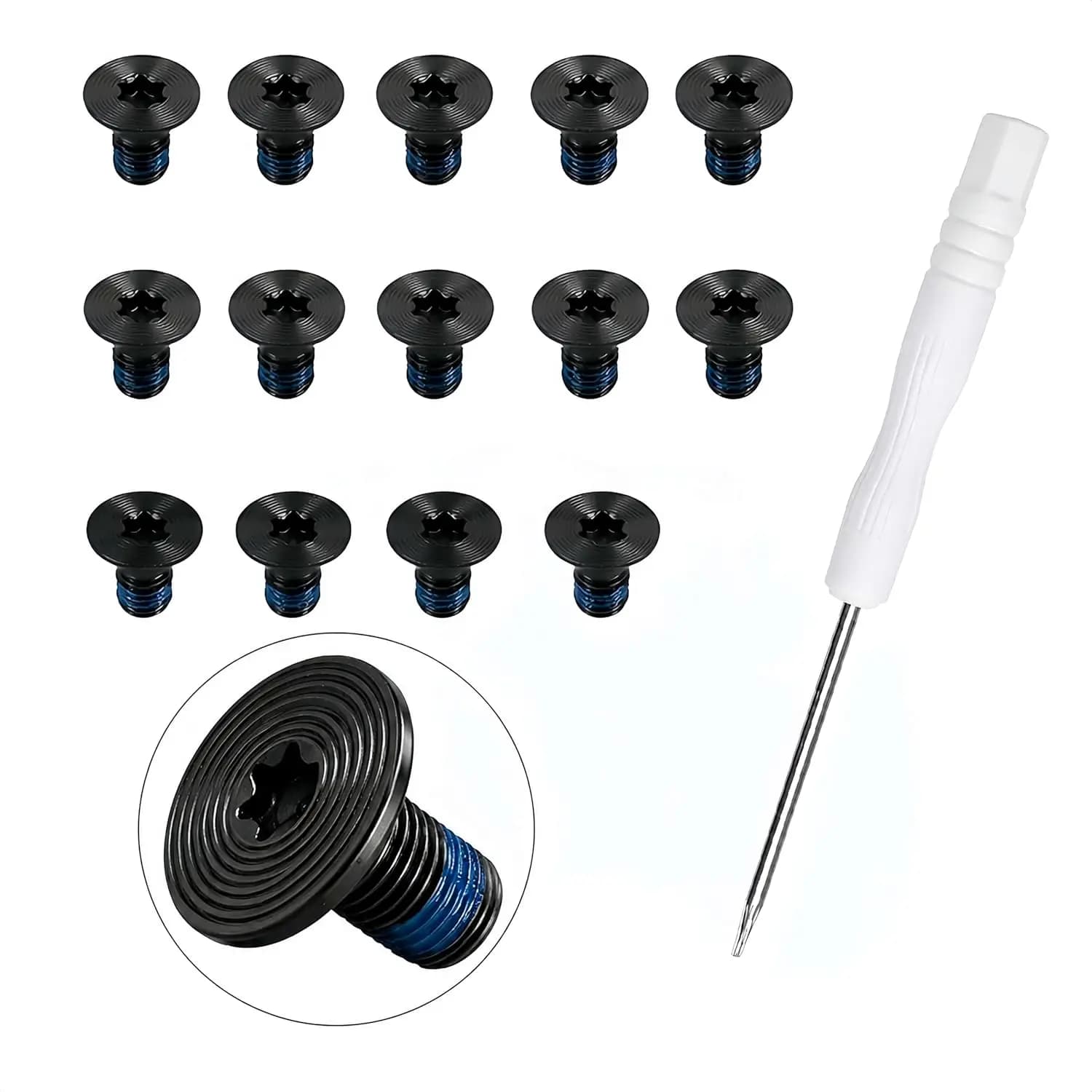Kit di Riparazione per Portafoglio Ridge: Viti, Cacciavite, Clip Metallica - Set Base Nero per Sostituzione Portafoglio RFID