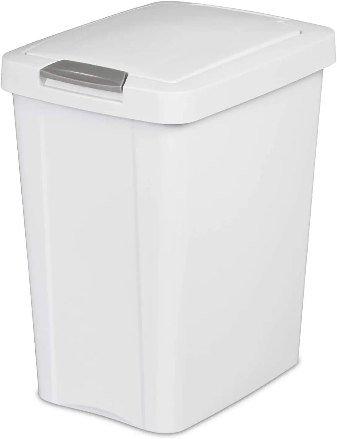 Cestino per Rifiuti Touch Top, Bianco, 7,5 Galloni, Design Sottile per Spazi Ristretti