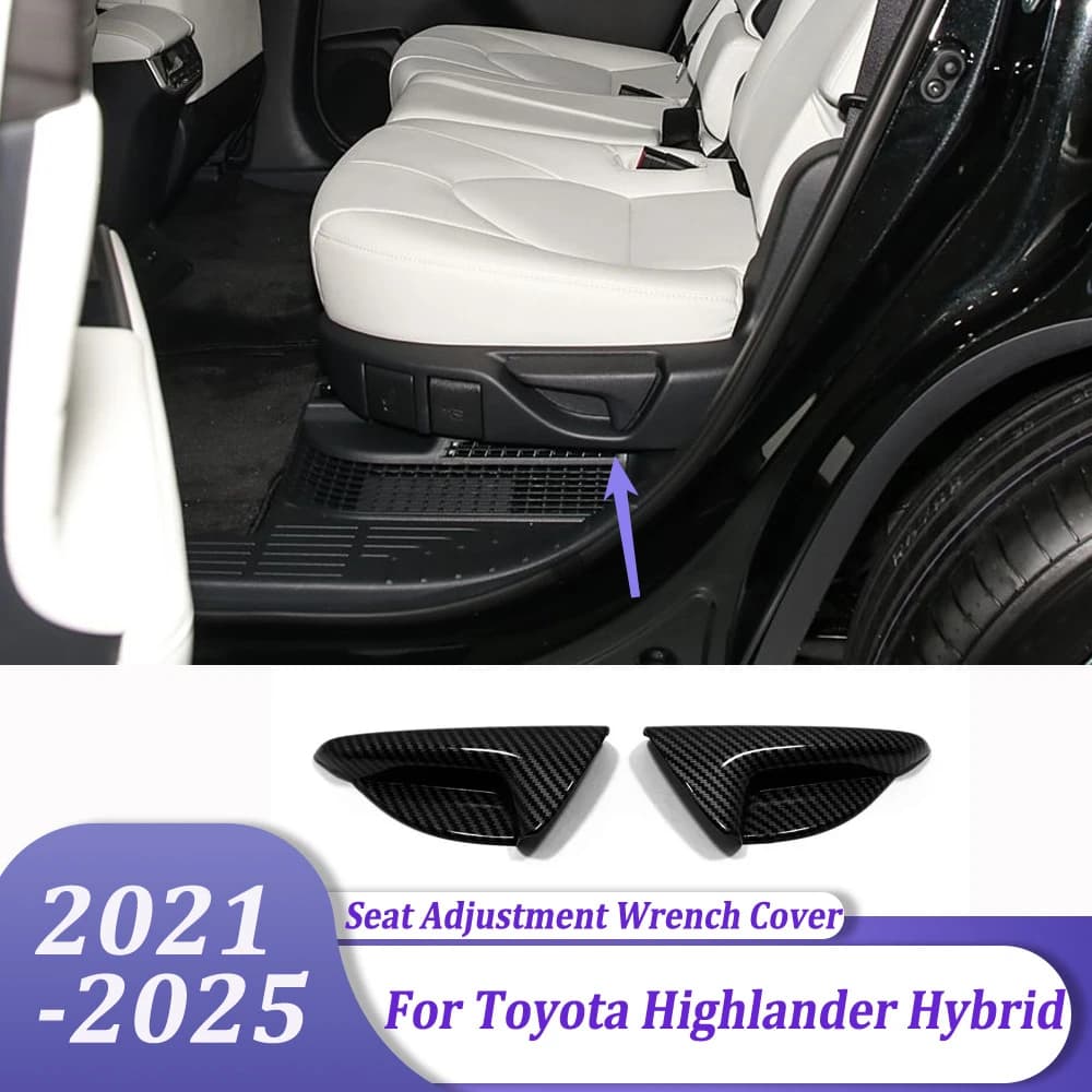 Car interior accessories Wall decal for cover of matt rear seat adjustment key for Toyota Highlander Hybrid 2021-2025