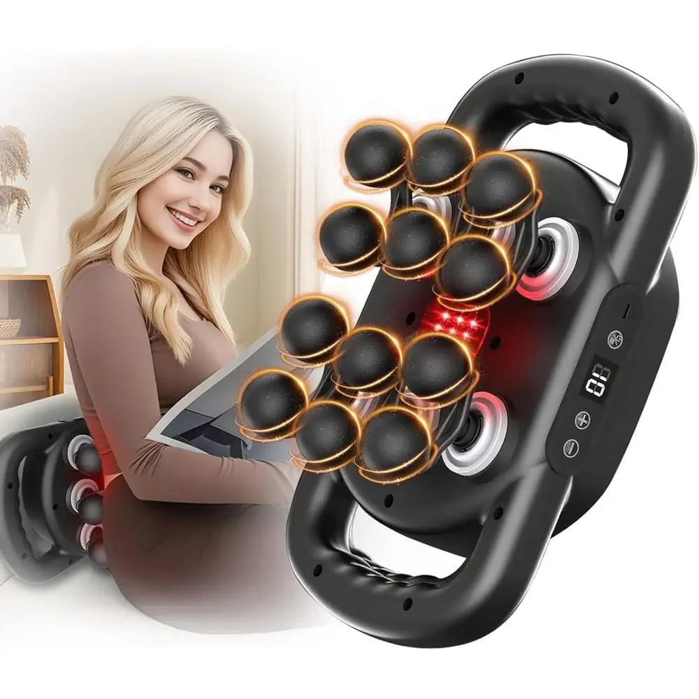 Pistola per Massaggio Profondo dei Tessuti con 9 Livelli e 9 Accessori per Alleviare il Dolore Muscolare di Tutto il Corpo, Regalo Perfetto per Uomini, Donne, Mamme e
