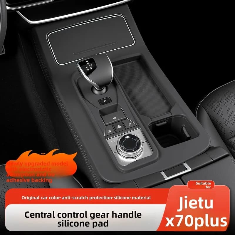 Wireless Charger Panel Silicone Mat Cup Holder Cover for Chery Jetour X70Plus Interior Decoration Modification Car Interior Acce