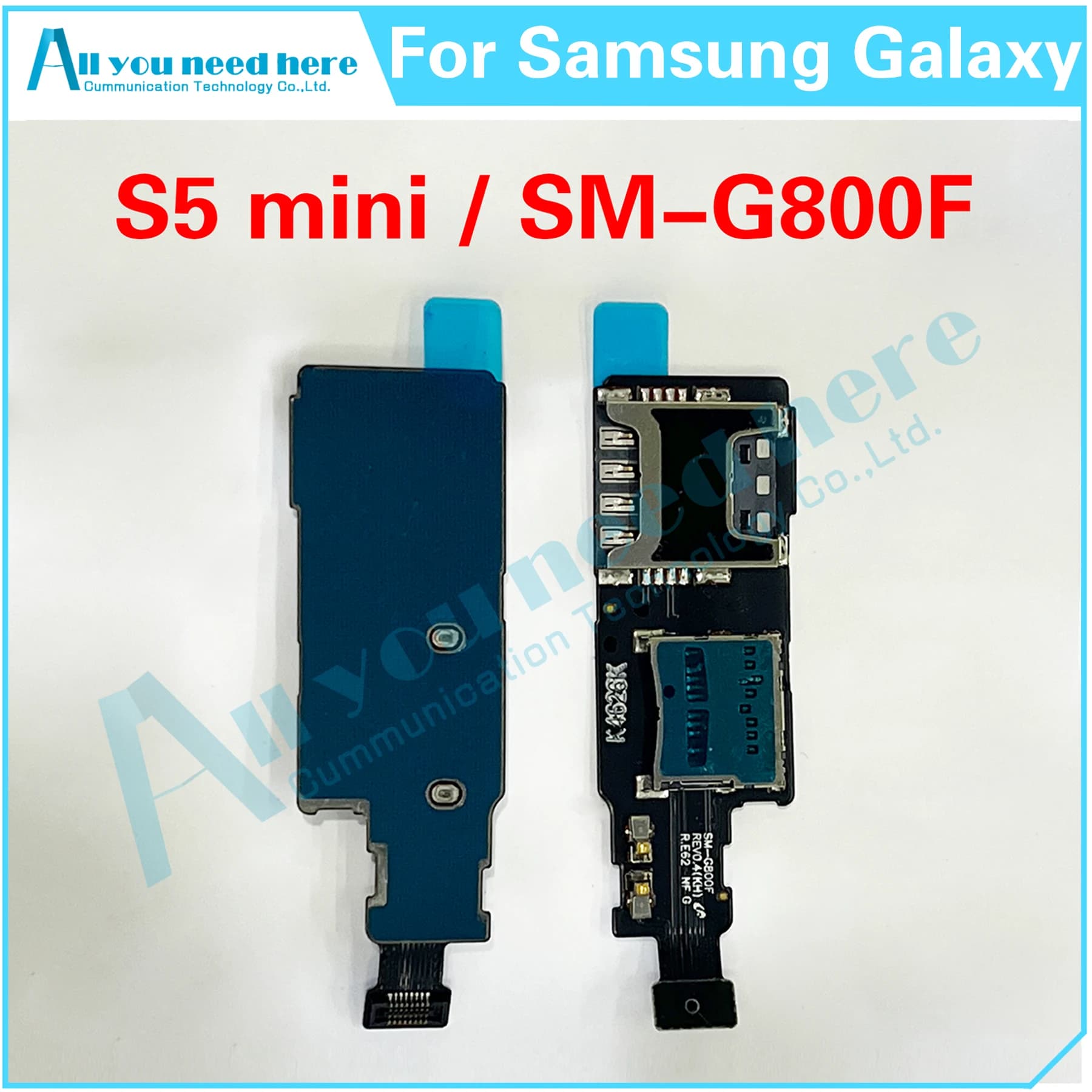 Per Samsung Galaxy S5 mini SM-G800F G800F S5mini Lettore di vassoio di schede SIM Cavo flessibile Lettura di memoria Supporto per scheda SD Connettore interno