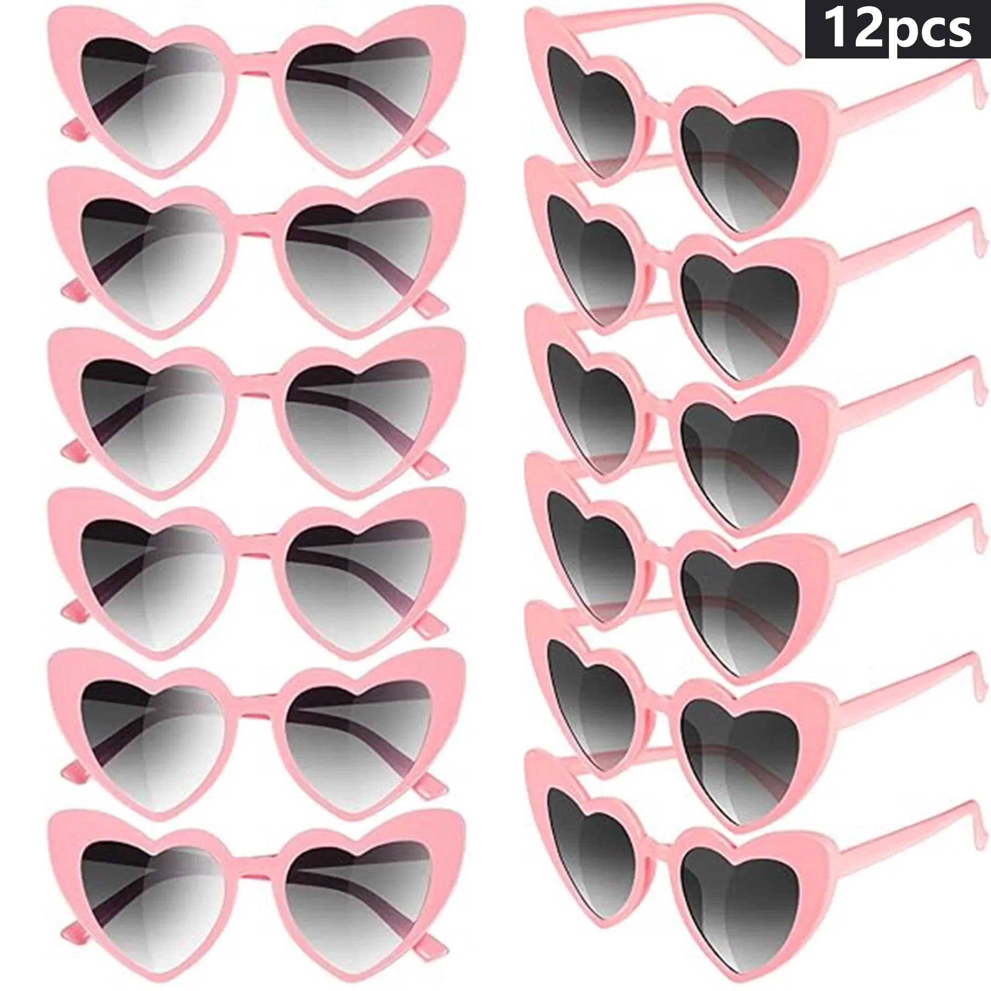 1/12/20/30pcs Heart Shaped Sunglasses Bachelorette Bride Bridesmaid glasses Wedding Bridal Shower Decor woman Hen party gifts