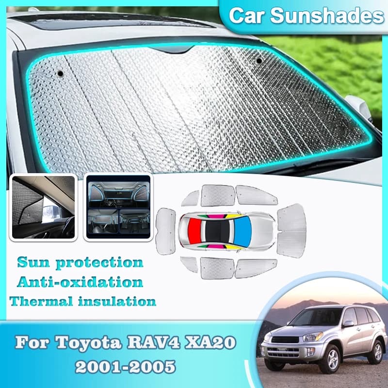 Visiera parasole per auto per Toyota RAV4 XA20 Accessori 2003 2001-2005 Finestra Parasole Parabrezza Parasole Strumenti di protezione della privacy