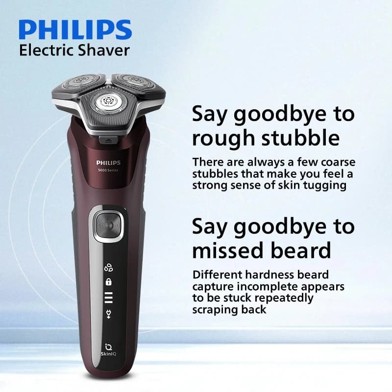 PHILIPS S5831 Electric Shaver Skin IQ Razor 5D floating honeycomb cutter 90 pieces Stainless steel blade Trimmer for men's full beard