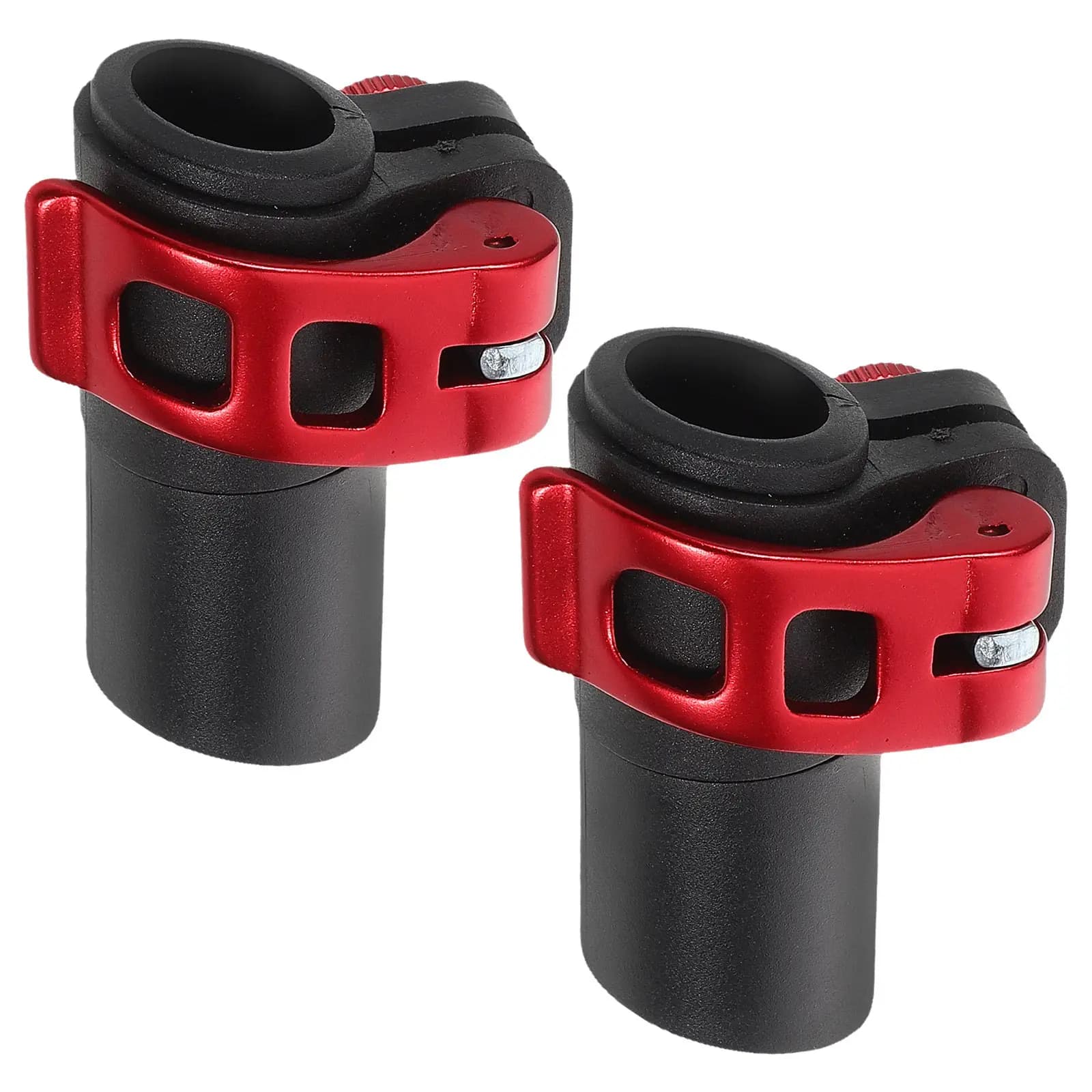 2 Pieces Trekking Sticks with Outdoor Block in Aluminum Alloy, Rapid Adjustment, Anti-slip, Hiking Clips, Mountaineering, Backpacking