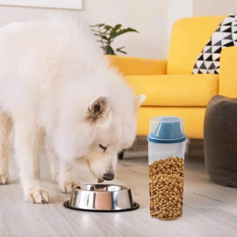 Organizzatore di cibo per animali domestici 2 contenitori multifunzionali per alimenti per gattini con beccuccio da 1500 ml Contenitori per forniture per animali domestici per uso domestico