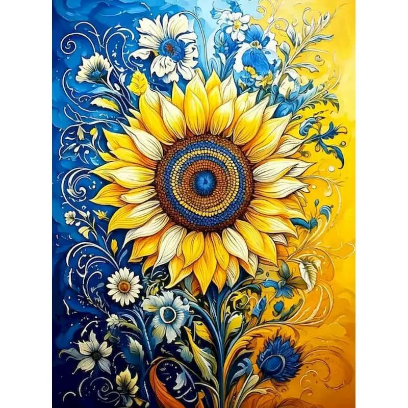 GATYZTORY Paint By Numbers Unique Gift Diy Making Kits Sunflower Crafts Gift Acrylic paints Paint Kit for Beginner Home Decor