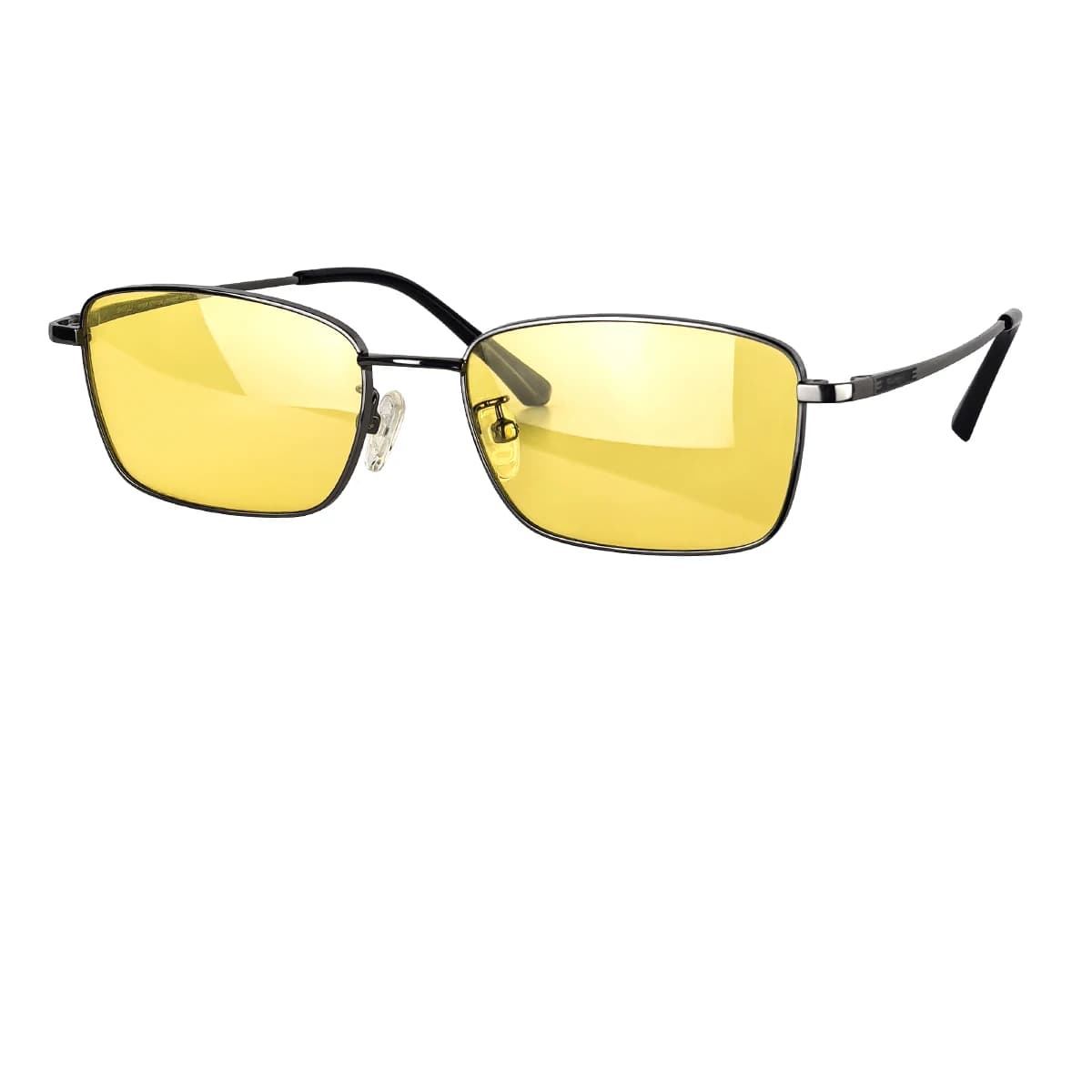 Guide Sunglasses for Night Vision with Titanium Frame for Vision Computer Glasses with Blue Light Block Fishing Glasses with Yellow Lens